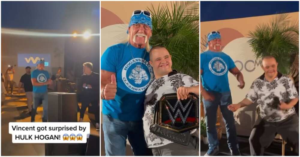 Dream come true for boy with down syndrome as he finally meets Hulk Hogan