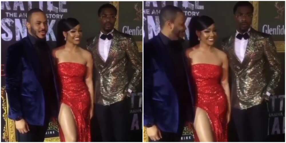 BBNaija's Nengi, Ozo and Neo spotted together at movie premiere (video)