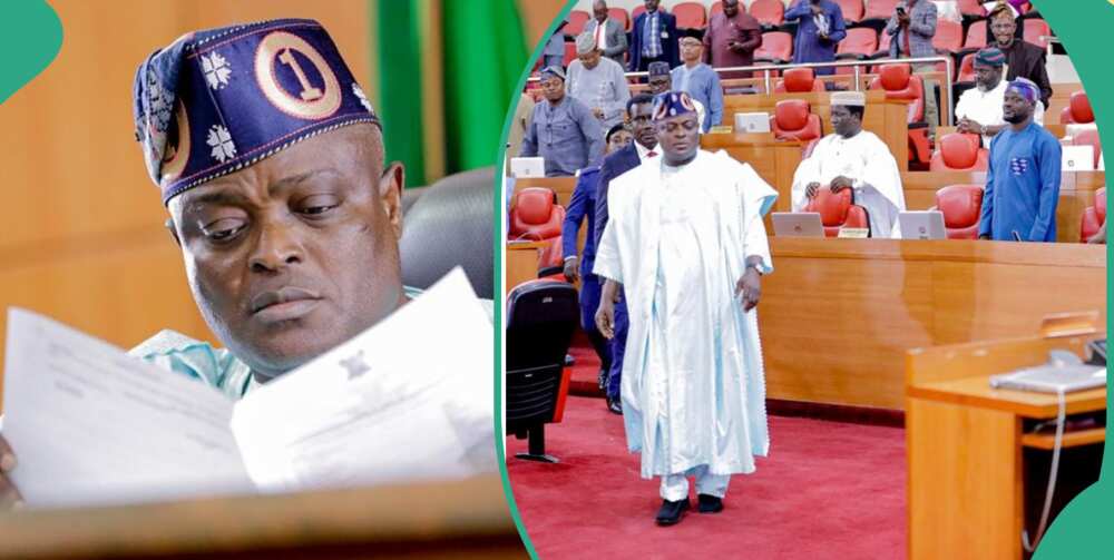 Lagos state's House of Assembly speaker during a legislative session