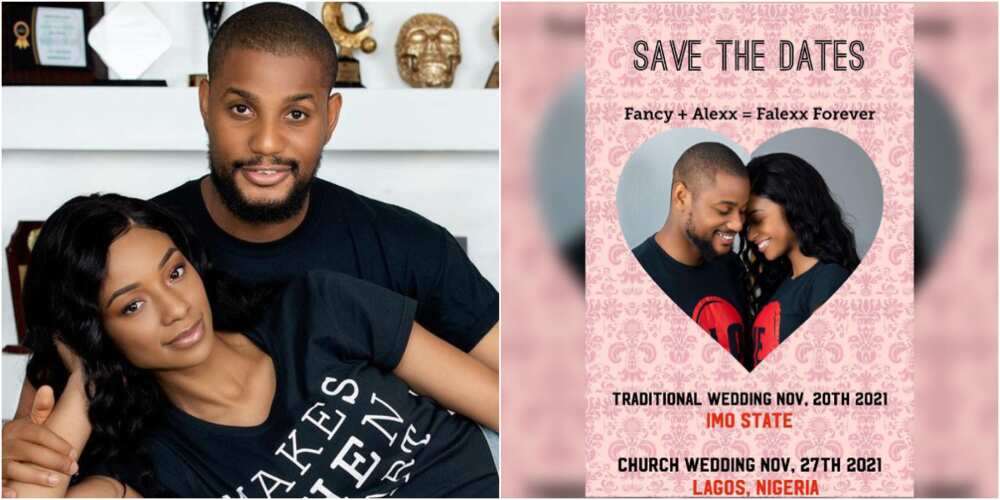 Actor Alex Ekubo and his fiancee