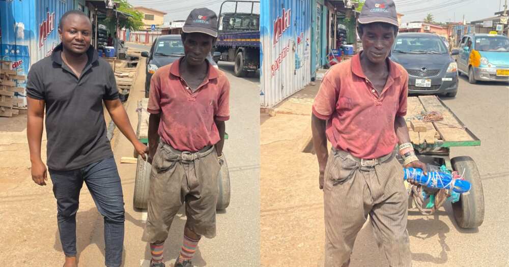 56-year-old truck pusher of 30 years begs for clothes for the coming Christmas