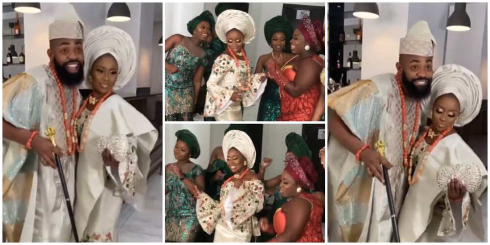 First Photos, Videos as Comedian Arole Ties the Knot with Wife in Beautiful Traditional Wedding Ceremony