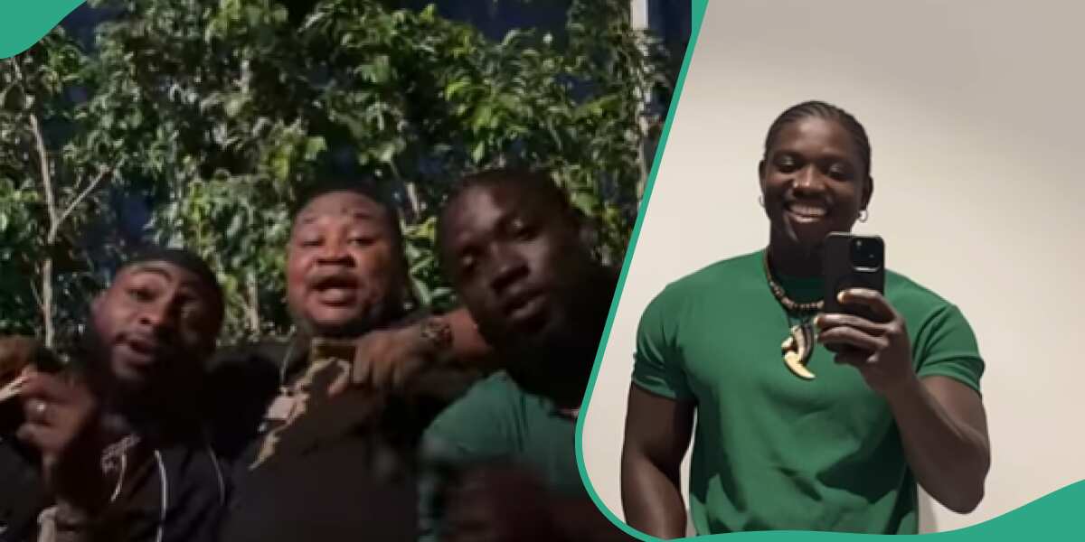 See video of VeryDarkMan chilling with Davido and Cubana Chiefpriest in Lagos that has caused controversy