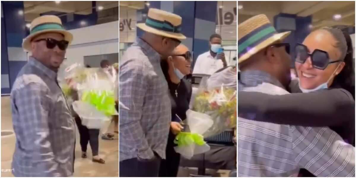 Olakunle Churchill shares sweet video of moment he welcomed Rosy Meurer and son back to Nigeria