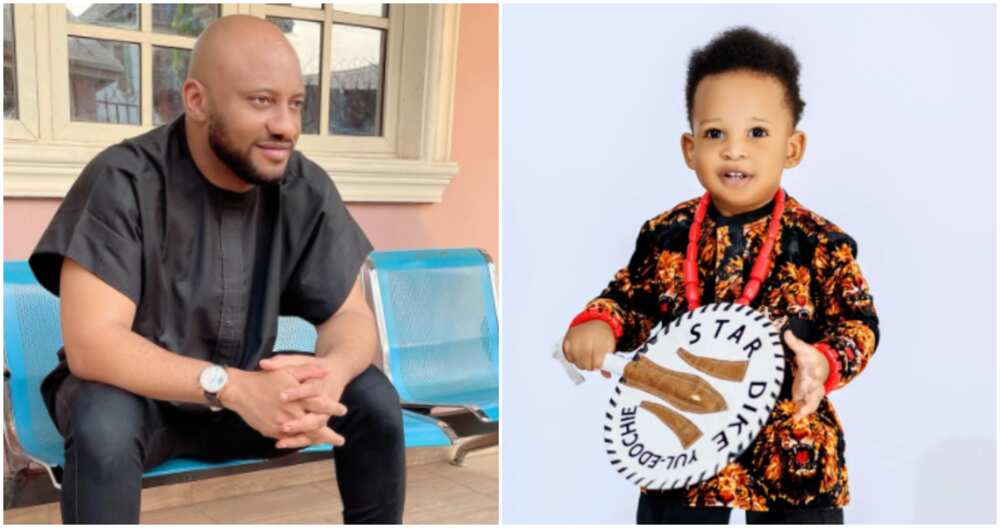 Yul Edochie's new son clocks 1