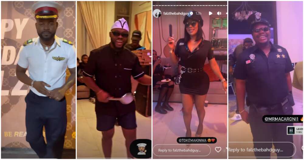 Fête costumée du rappeur Falz pour son 32e anniversaire.