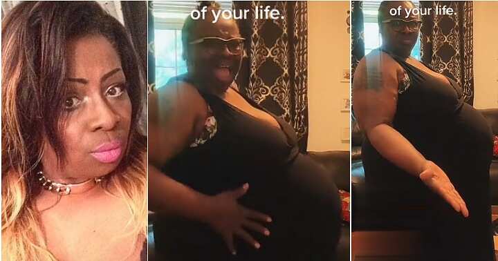 Woman gets pregnant at nearly 60, baby bump, excited