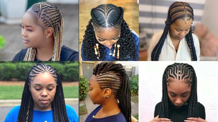 60+ latest all-back Ghana weaving hairstyles for trendy women - Legit.ng