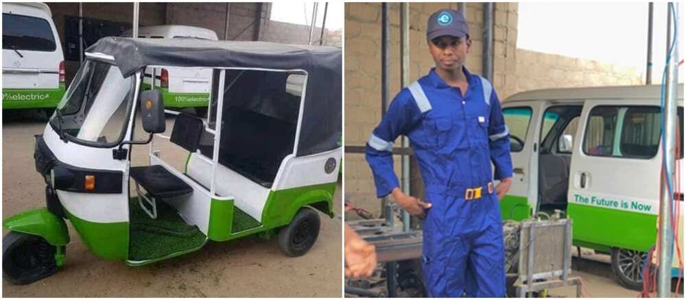 Electric Keke Napep built in Maiduguri by Mustapha Gajibo.