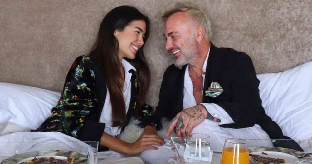 Italian Billionaire Gianluca Vacci's tattooed her man by herself.