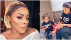 Matching with mummy: Laura Ikeji and daughter step out in all-black ensembles