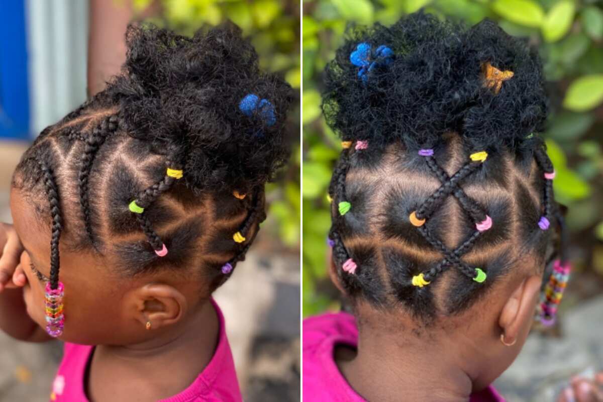 Kiddie 3 braided ponytail 💕 #kiddiebraids #heart #valentinesday #pin... |  kids braids | TikTok