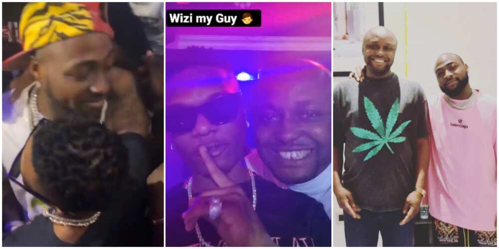 Davido's aide Isreal DMW temporarily switches camp, films selfie with Wizkid in video