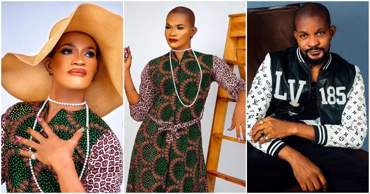 Photos: Tonto Dikeh, others react as Uche Maduagwu go all out to join Bobrisky and James Brown in cross-dressing business