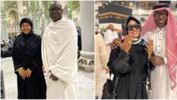 "I'm pleased with you": Mercy Aigbe's hubby says, shares video of her praying for him as they complete hajj