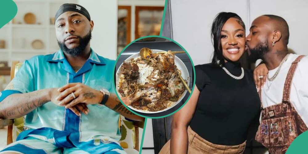 Davido finishes food prepared by wife Chioma