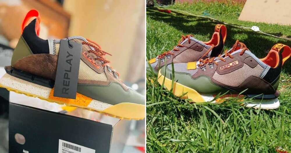 album forurening Nat South African Man Flaunts N94k Replay Sneakers Bae Bought Him For  Valentine's Day on Twitter - Legit.ng