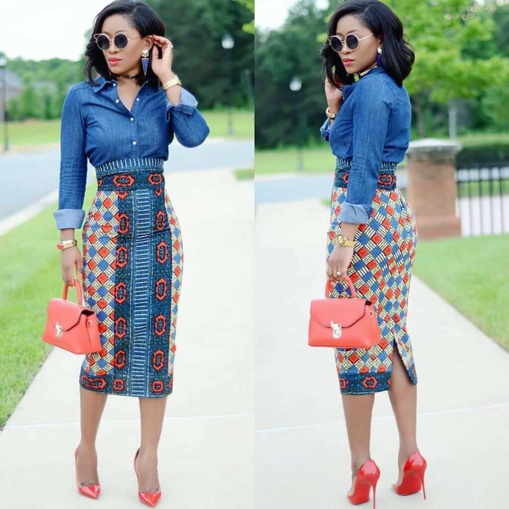 Ankara pencil skirt sales and blouse styles