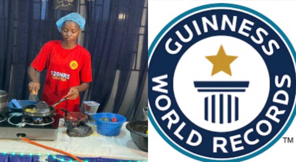 Photos of Chef Dammy and Guinness World Records logo.