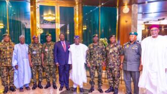BREAKING: Tinubu gives working manual to service chiefs at first security meeting