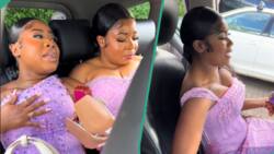 "They look ridiculous": Asoebi ladies slay in tight corset dresses, express discomfort, video trends