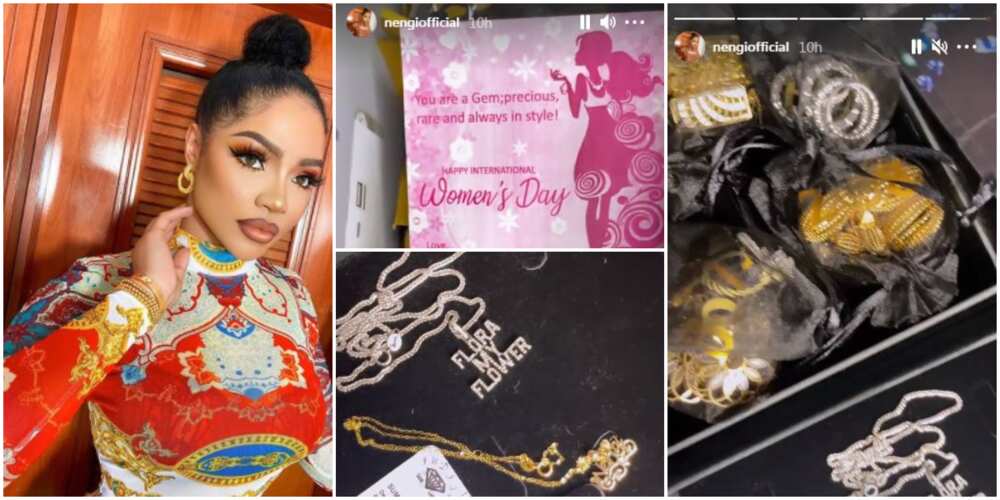 BBNaija star Nengi receives expensive jewelleries on International Women’s Day