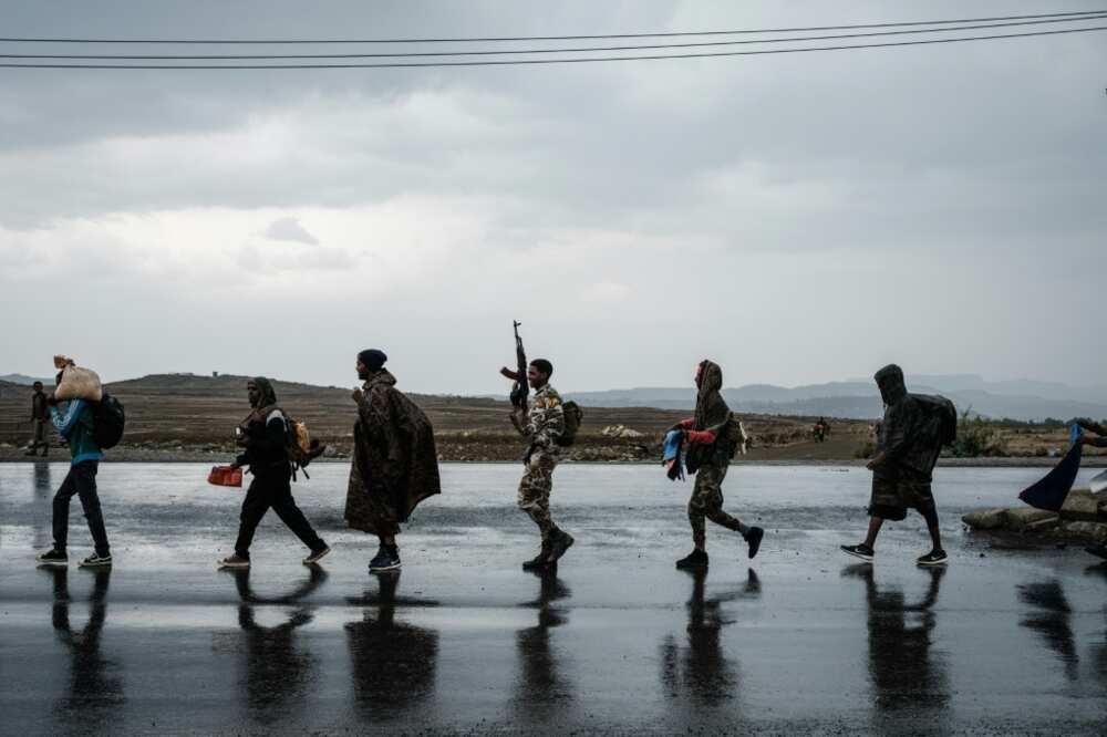 Rebel fighters in Ethiopia's war-hit Tigray