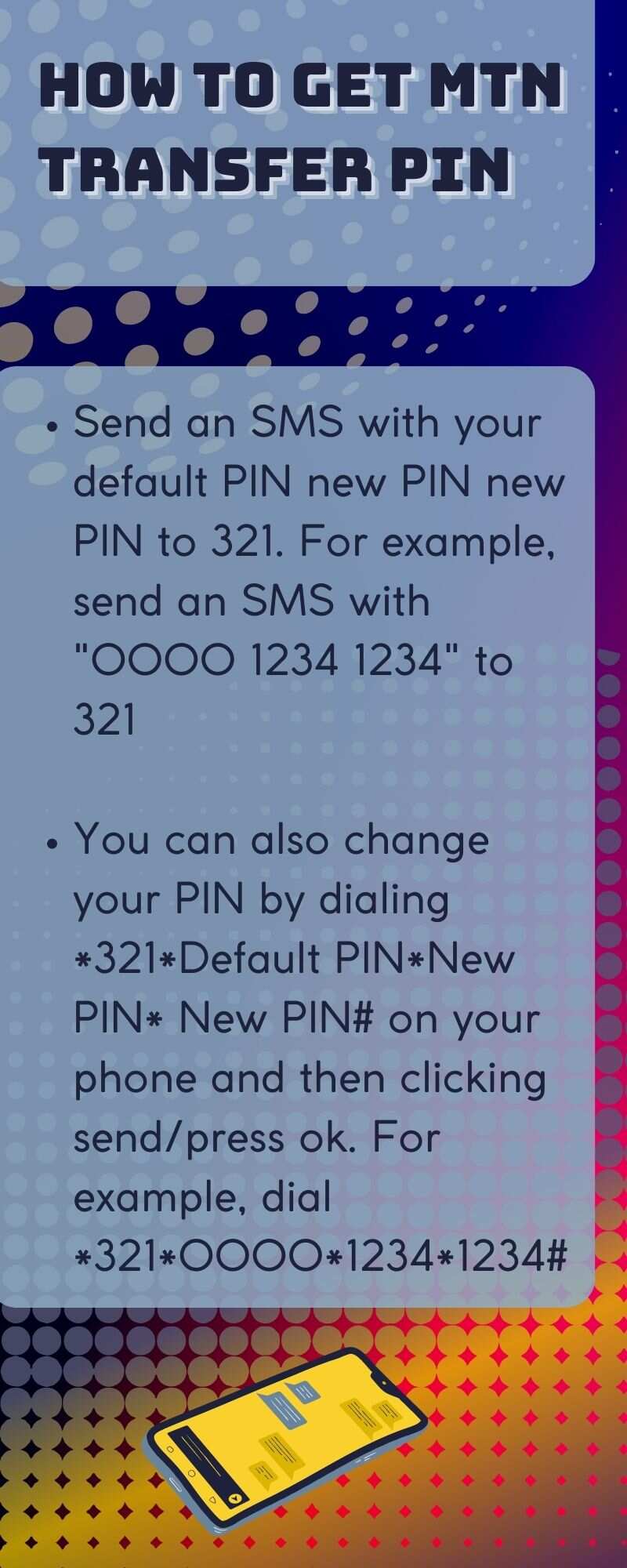 How to activate MTN transfer PIN code