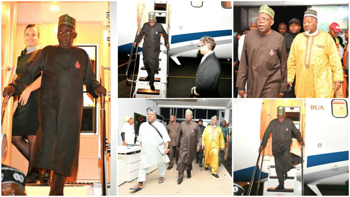 Photos Emerge As Tinubu Returns To Nigeria After Performing Umrah In ...