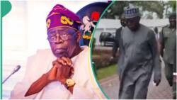 "Baba don change cap, wears Buhari's cap": Reactions as Tinubu strolls in Aso Rock, video trends