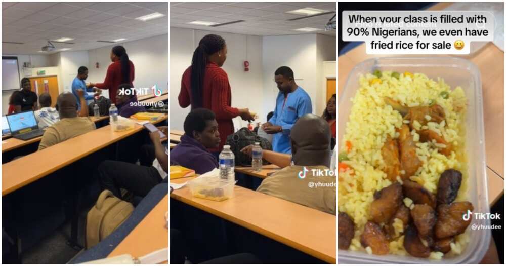 Nigerian lady sells fried rice in UK, cooked rice in UK class