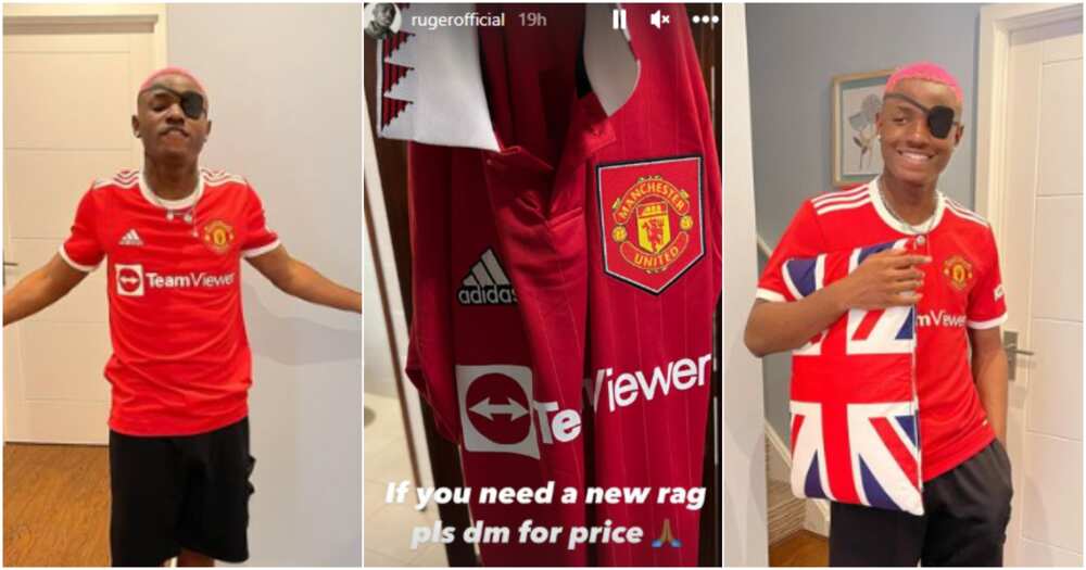 DM if You Need a New Rag”: Singer Ruger Puts Up His Man United Jersey for  Sale After Defeat, Fans React 