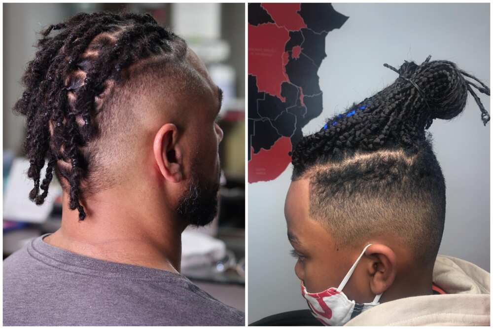 Braided Mohawk for men with long hair