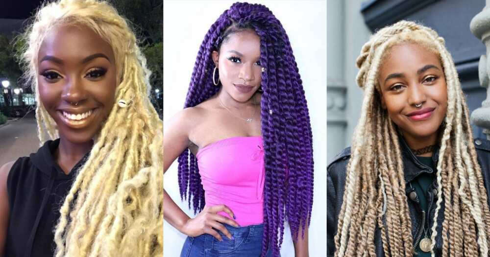 Color kinky twist hairstyles