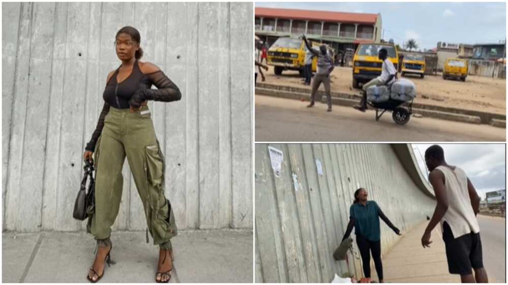 Thuggery in Lagos state/the lady bravely faced the touts.