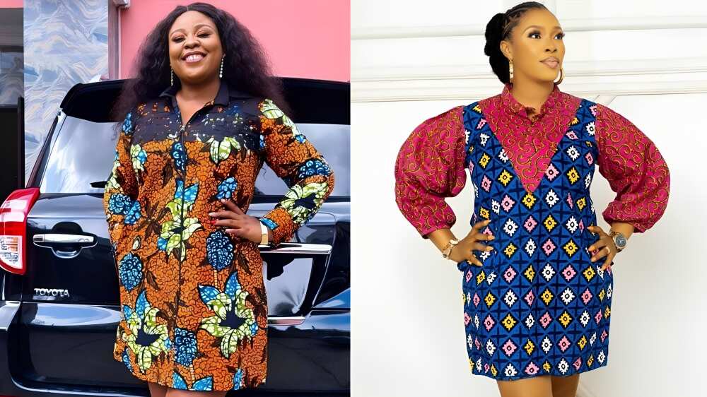 Unique Ankara shirt dresses Unique Ankara shirt dresses