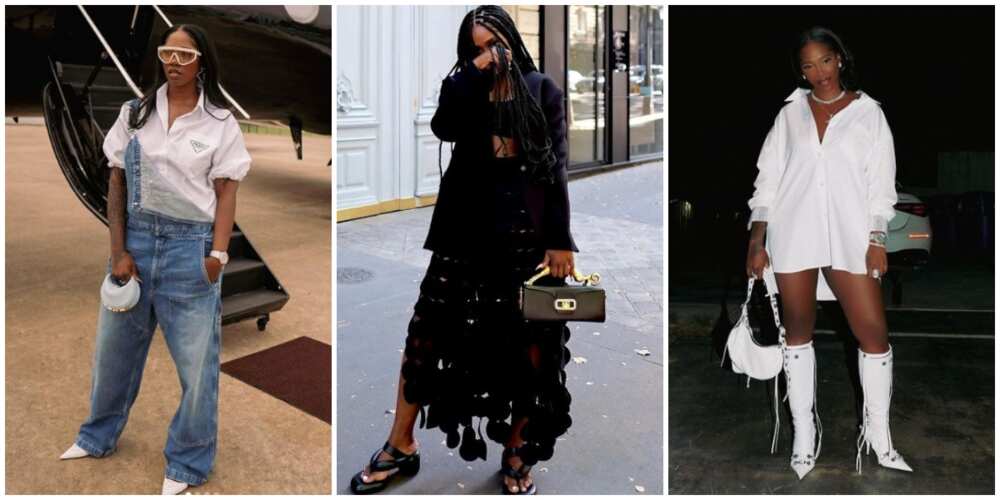 Tiwa Savage/designer bags