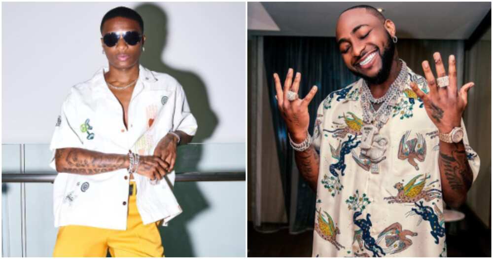 Nigerian singers Wizkid and Davido