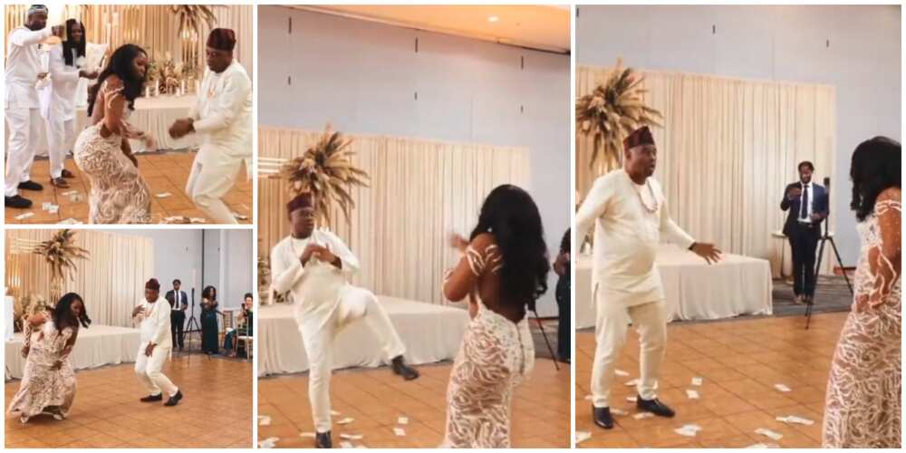 Video shows adorable moment dad throws feet in the air while dancing with his daughter at wedding