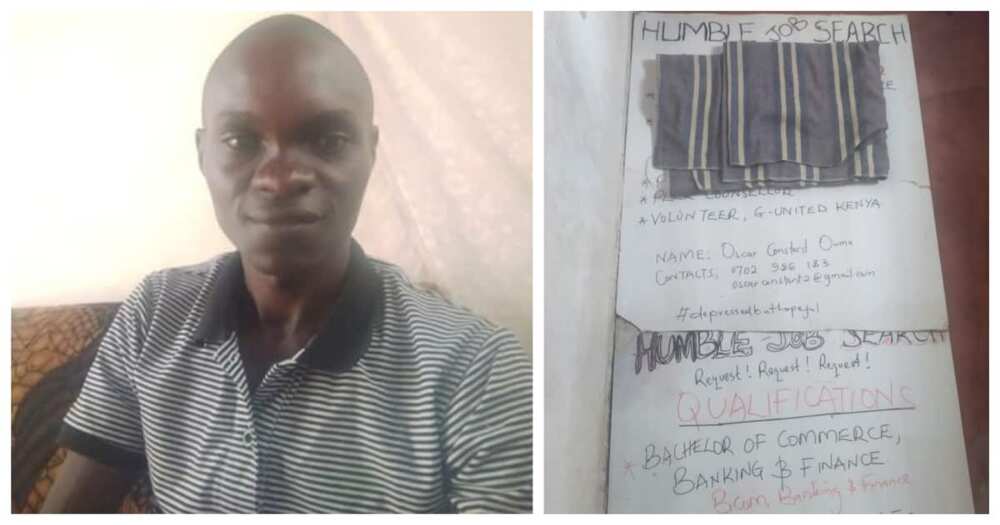 Kisumu Man Who Sleeps on His Academic Papers Appeals for Job from Kenyans: "This Is My Bed"