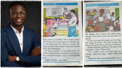 "Edet lives in Calabar": Nigerian man posts old Macmillan Primary 3 English book used by pupils in the 1990s