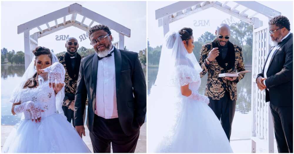 2baba officiates wedding as the priest.