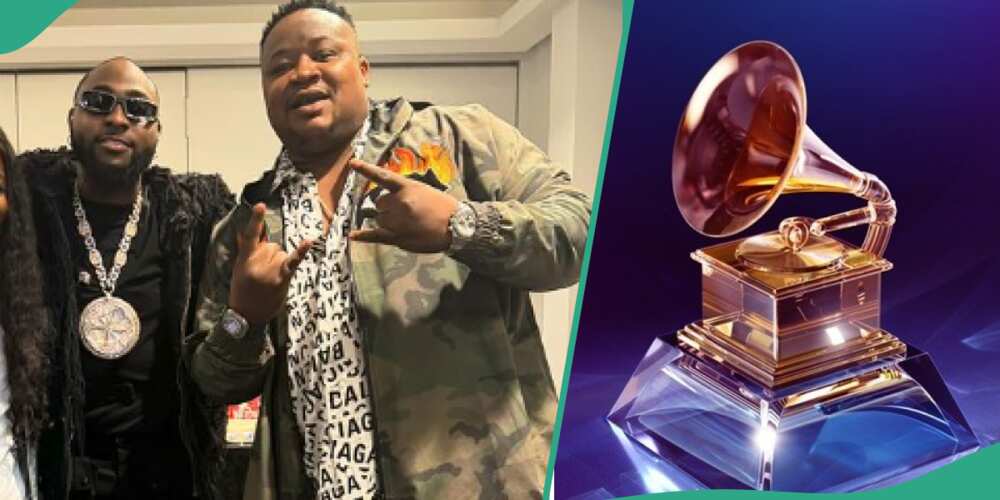 Grammys 2024: Cubana Chiefpriest hypes Davido. Grammys 2024: Cubana Chiefpriest hypes Davido.