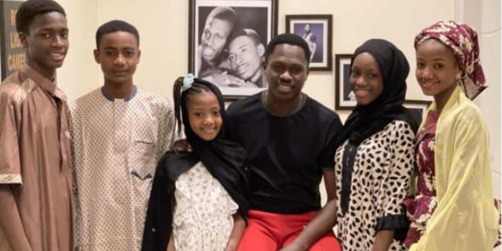 Kannywood Actor Ali Nuhu Shows Off His Cute Children in Beautiful Family Photo, Causes Stir