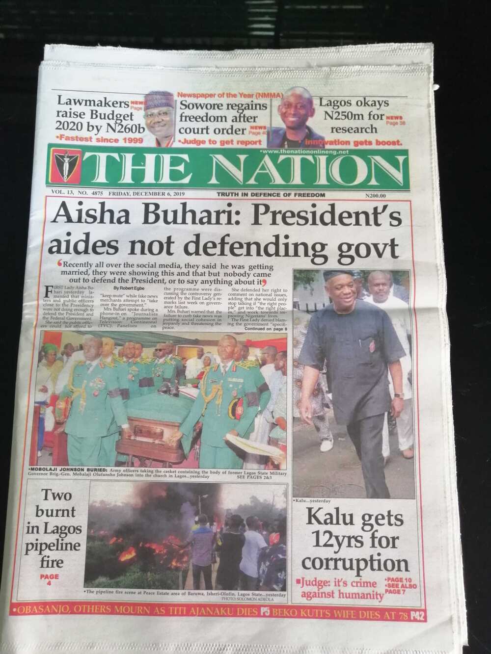 Newspaper review for Friday, December 6: Reactions as court jails Orji Kalu 12 years
