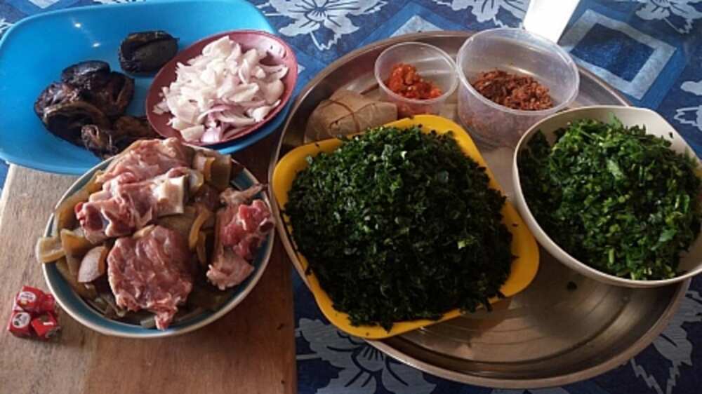 Ingredients for edikaikong Ingredients for edikaikong