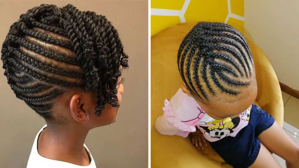simple hairstyle for school girl natural hair