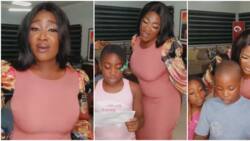Too sweet: Nigerians gush over Mercy Johnson and her kids as they struggle to sing Yoruba song
