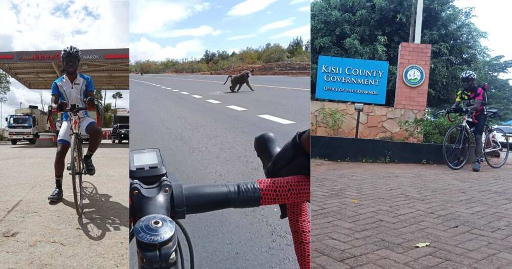 Jack rode the bike from Nairobi to Kisii and back.