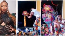 Ankara artwork for the Afrocentric queen: Fan makes portrait of Yemi Alade with ankara and beads